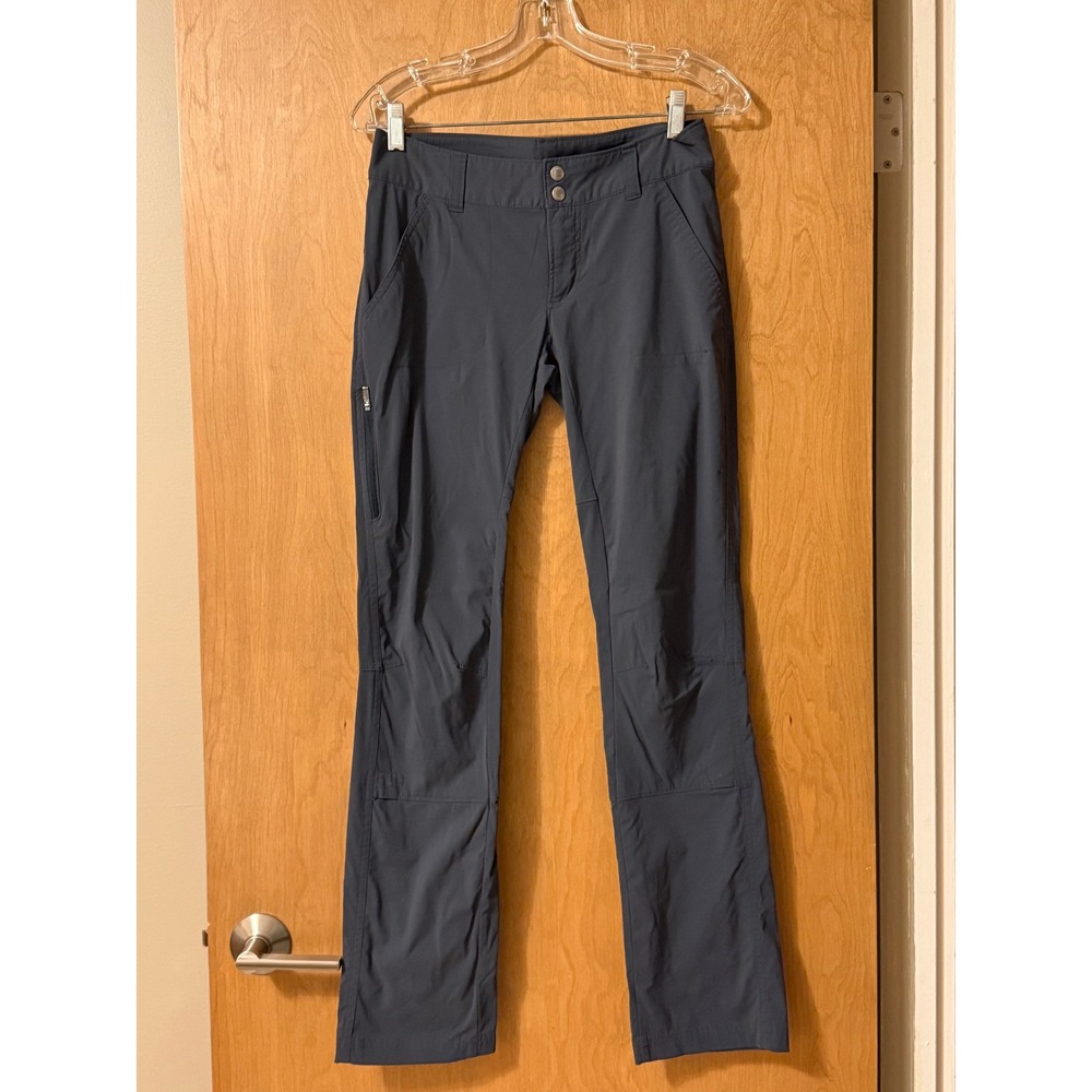 Columbia Omni-Shield Hiking Pants Womens Size 14 Charcoal Zip Cargo Pocket